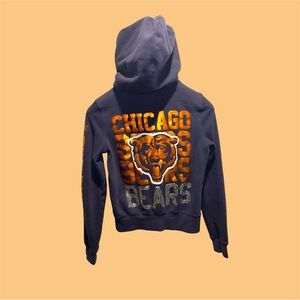 Rare Victoria’s Secret “Pink” line Chicago Bears Full Zip Sequin Hoodie